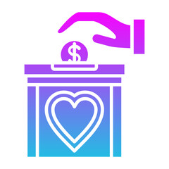 Help Glyph Gradient Icon