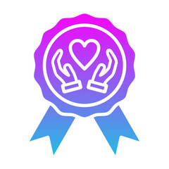 Award Glyph Gradient Icon
