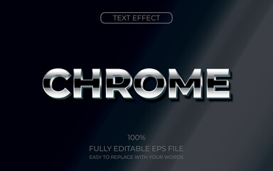 3D text effect chrome style