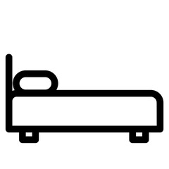 Bed Bedroom Furniture Interior Low Sleeping Icon