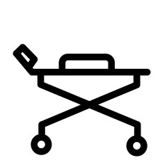 bed patient bed stretcher icon