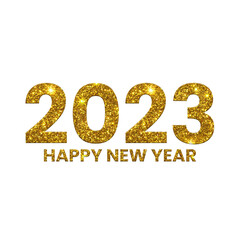 Happy New 2023 gold glitter