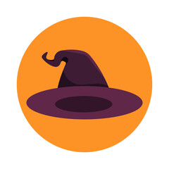 Halloween witch’s hat design. Vector illustrations for prints, stickers, invitation cards, web design, blogs, social media, and more.