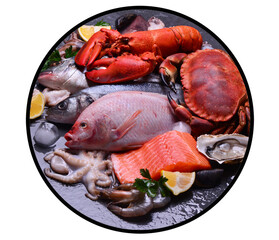 Seafood isolated