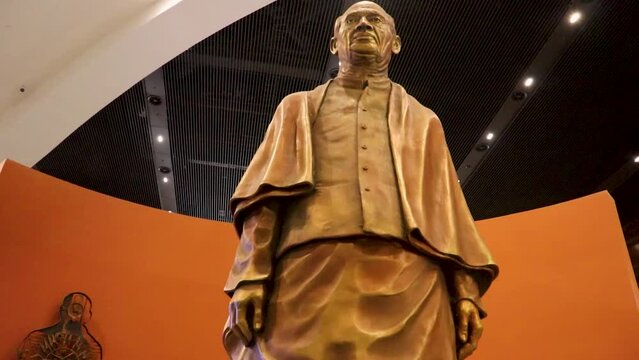 prototypes of statue of unity at indoor from flat angle video is taken at statue of unity vadodra gujrat india on July 10 2022.