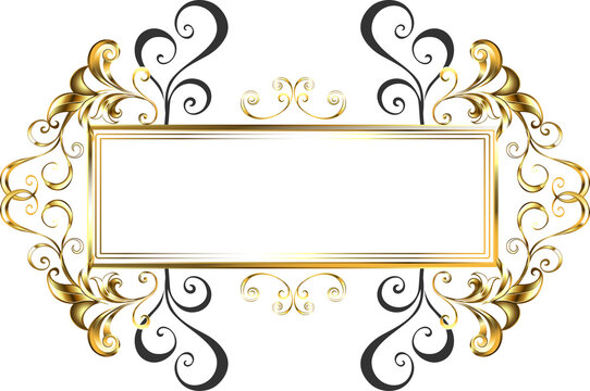 gold frame with pattern