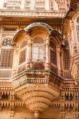 Obraz premium Fort facade vintage artistic window from different perspective