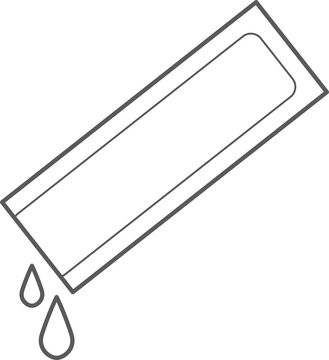 drops falling from rectangular package clip art preview