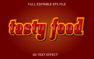 testy food 3D editable text effect template, text effect style