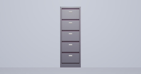 Office cabinet and document data archive storage folders for files business administration concept flat illustration.	
