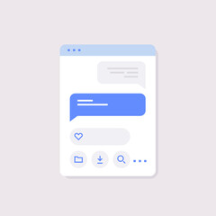 Ui and ux simple design for personal and business use concept flat illustration.	

