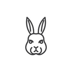 Rabbit head line icon
