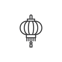 Chinese lantern line icon