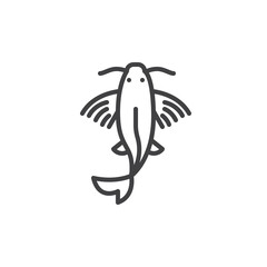 Koi Fish line icon