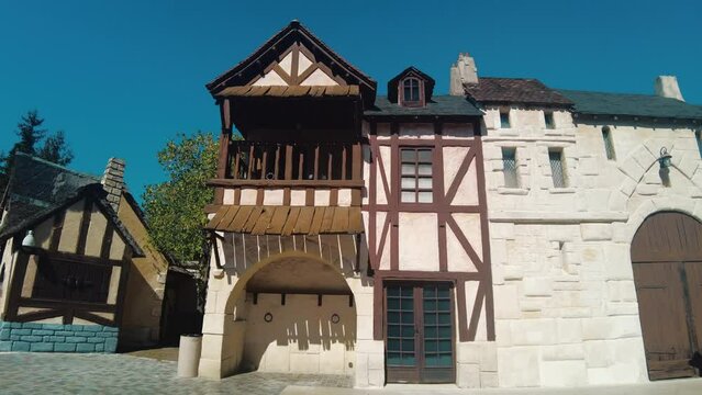 Comic Book Style Building Decoration In Theme Park Asterix No People Summer