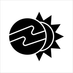 Solar eclipse Icon. Climate and Meteorology icons, widget icons. Vector Illustration on white background
