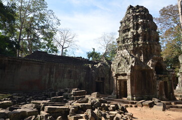 Fototapeta na wymiar Tower Angkor Wat Cambodia ruin historic khmer temple