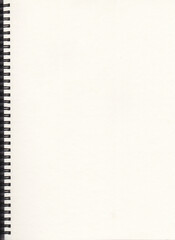 blank notebook sheet on white background