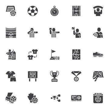 Football championship vector icons set