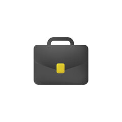 3d Briefcase cartoon vector icon. Concept for business and finance. Investment, briefcase, money icon