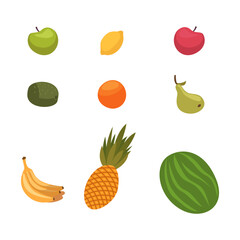 Set of Fruits icon vector illustration