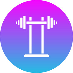 Barbell Gradient Circle Glyph Inverted Icon