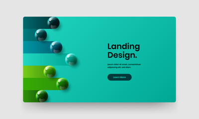 Simple realistic spheres cover layout. Amazing company brochure vector design template.