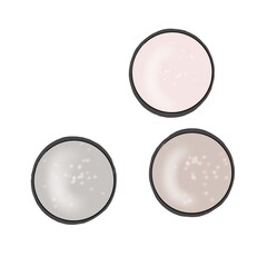 Eyeshadows Isolated On A White Background Hand Drawn Illustration