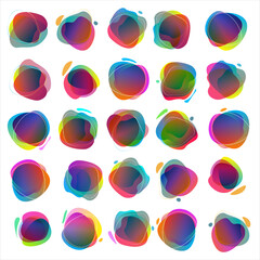 Set of trendy abstract. Vector colorful background