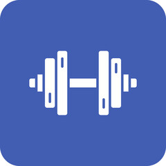 Dumbbell Multicolor Round Corner Glyph Inverted Icon