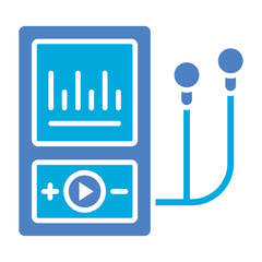 Mp3 Player Glyph Two Color Icon