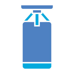 Punching Bag Glyph Two Color Icon