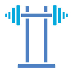 Barbell Glyph Two Color Icon