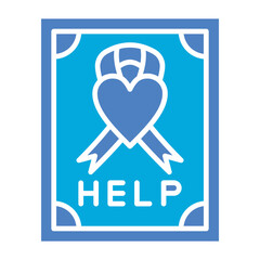 Poster Glyph Two Color Icon