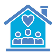 Shelter Glyph Two Color Icon