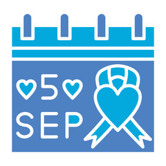 Charity Day Glyph Two Color Icon