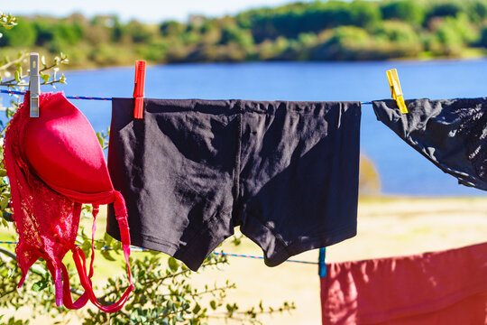 Clothes hanging to dry outdoor