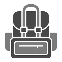 Backpack Greyscale Glyph Icon