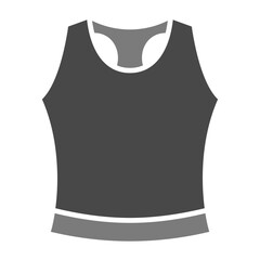 Tank Top Greyscale Glyph Icon
