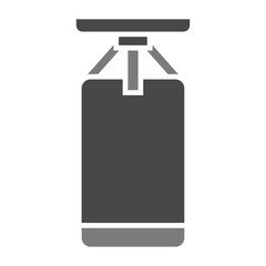 Punching Bag Greyscale Glyph Icon