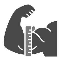 Measuring Tape Greyscale Glyph Icon