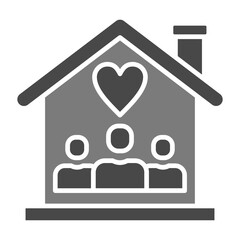 Shelter Greyscale Glyph Icon