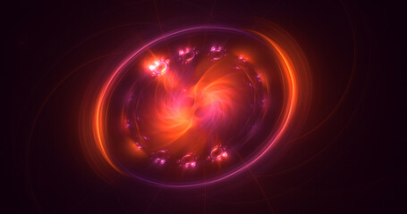 3D rendering abstract round light background