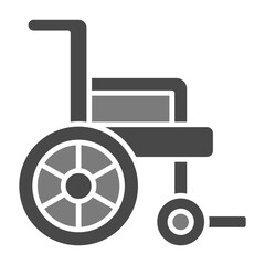 Wheelchair Greyscale Glyph Icon