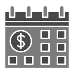 Calendar Greyscale Glyph Icon