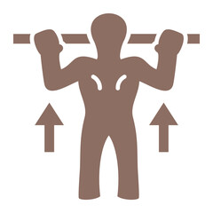 Pull Ups Multicolor Glyph Icon