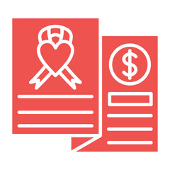 Brochure Multicolor Glyph Icon