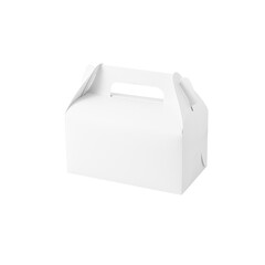 White food box mockup cutout, Png file.