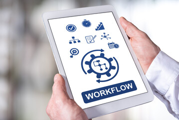Workflow concept on a tablet