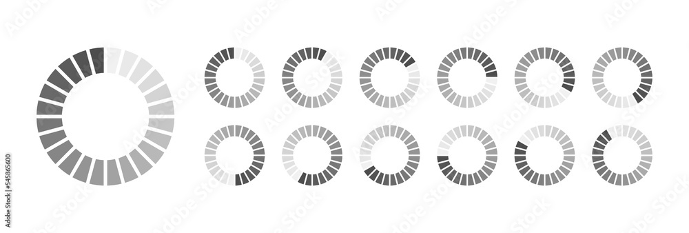 Fototapete circular loading buffering icons vector video ready for animation gif all keyframes frames bufring c